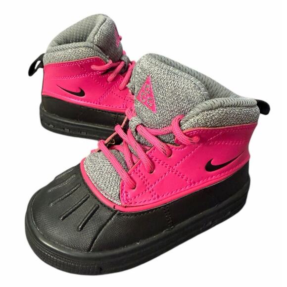 Nike Woodside 2 High ACG Infant Girls Bootie Shoe 6 Baby Pink Black Gray - Picture 12 of 12